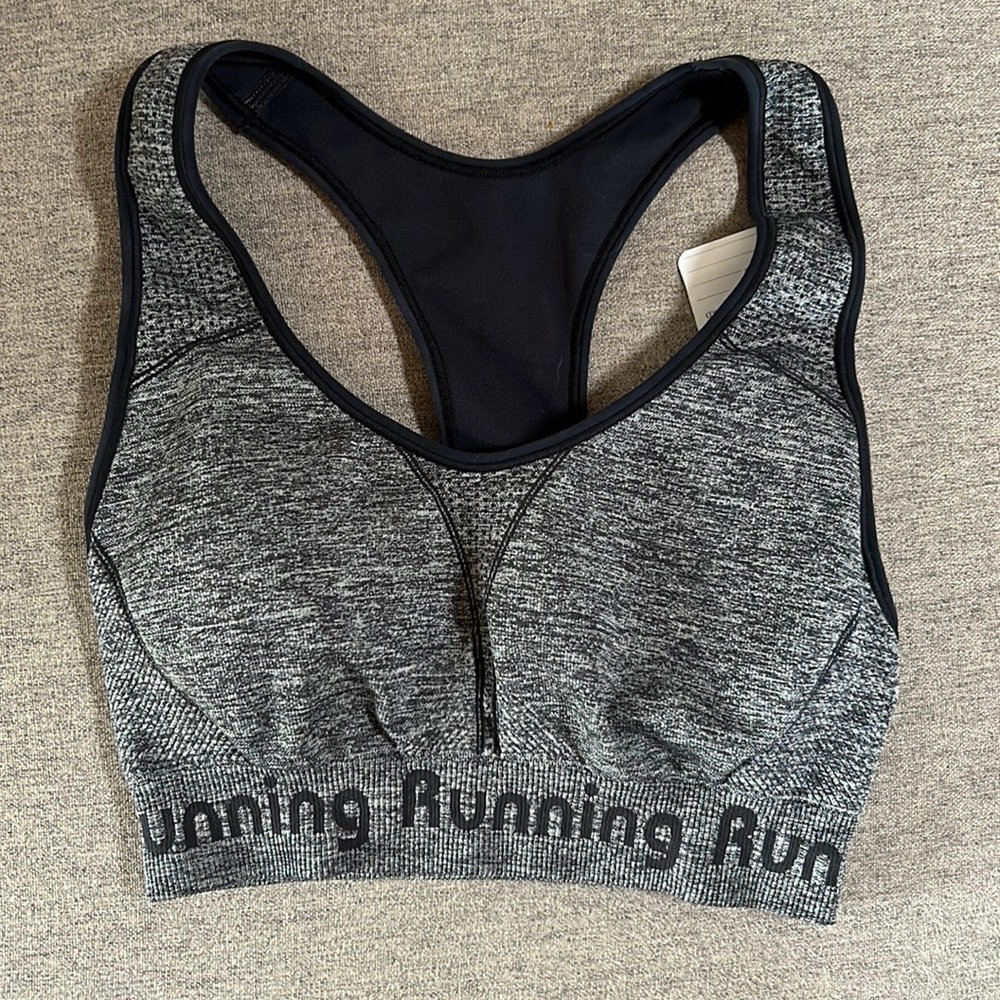 Grey sports bra - new